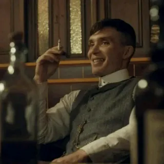 🖤 Thomas Shelby Peaky Blinders peaky blinders, thomas shelby, cillian murphy, hút thuốc, chân dung, show truyền hình telegram sticker