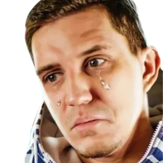 😢 pleurer, homme, triste, émotion, larmes whatsapp sticker
