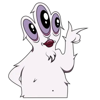 👍 외계인, 생물, 괴물, 가운데 손가락, 만화, 웃긴, 무례한 telegram sticker