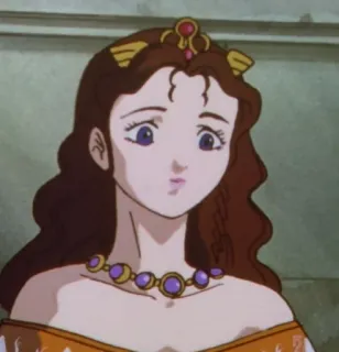 😕 cartoon, woman, princess, anime, elegant telegram sticker