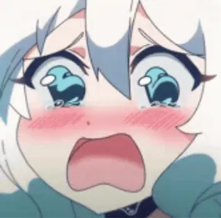 π anime, crying, sad, kawaii, girl, tears telegram sticker