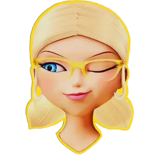 😉 Chloe Bourgeois Miraculous: Tales of Ladybug & Cat Noir Хлоя Буржуа, Леди Баг, Квин Би, мультфильм, анимация, девочка, блондинка telegram sticker
