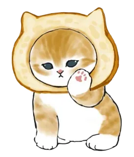 🥨 猫, 子猫, パン, かわいい, 動物 telegram sticker