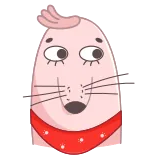 🔥 卡通, 动物, 角色, 头巾, 可爱 telegram sticker
