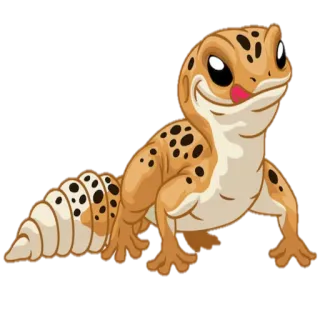 😋 Gecko, Echse, Haustier, Tier, Reptil telegram sticker