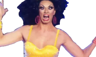 😠 Drag queen, Artiste, Maquillage, Femme, Excité(e), Drag telegram sticker