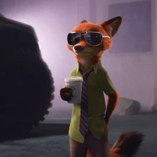 😎 Nick Wilde Zootopia raposa, Zootopia, animado, óculos de sol, Nick Wilde telegram sticker