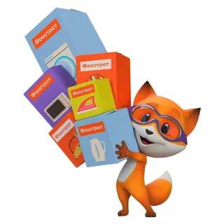 🛍️ Фокстрот zorro, cajas, electrodomésticos, compras, dibujos animados, personaje whatsapp sticker