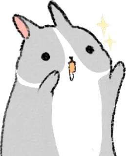 😍 Hase, Kaninchen, süß, Tier, glitzernd, Aufkleber telegram sticker