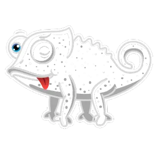 😜 카멜레온, 동물, 스티커, 만화, 파충류, 귀여운 telegram sticker