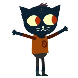 🙂 Mae Borowski Night in the Woods кот, видеоигра, инди игра, Night in the Woods, Мэй Боровски telegram sticker