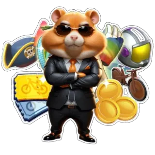 😎 hamster, suit, sunglasses, animal, cartoon, business telegram sticker