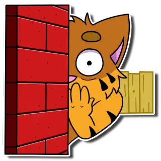 😳 desenho animado, personagem, gato, animal, adesivo, dedo do meio telegram sticker