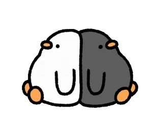 🐣 penguin, kartun, imut, hewan, burung telegram sticker