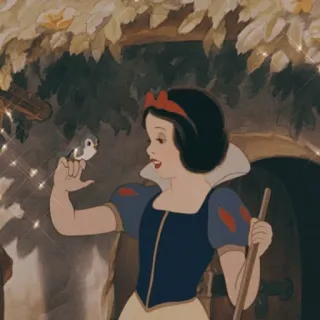 ☁️ Snow White สโนว์ไวท์, ดิสนีย์, เจ้าหญิง, การ์ตูน, แอนิเมชัน telegram sticker