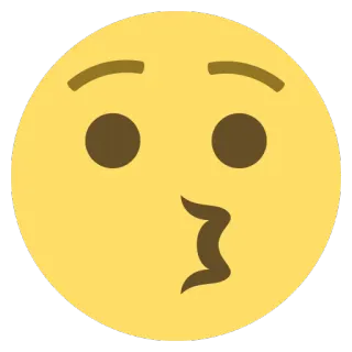 😗 Emoji, Kuss, Kuss-Emoji, Gelb whatsapp sticker