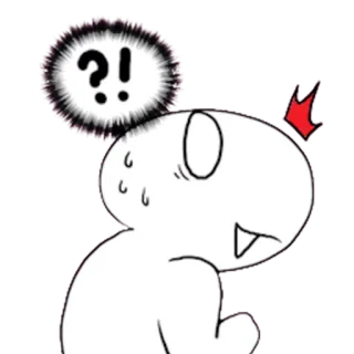 😳 question, exclamation, choc, confus telegram sticker