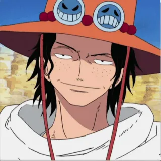 🔥 Portgas D. Ace One Piece Anime, One Piece, Portgas D. Ace, Fuoco, Pirata, Personaggio telegram sticker