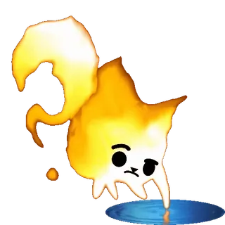 🤔 火, 水, 元素, 可爱, 角色, 幻想 telegram sticker
