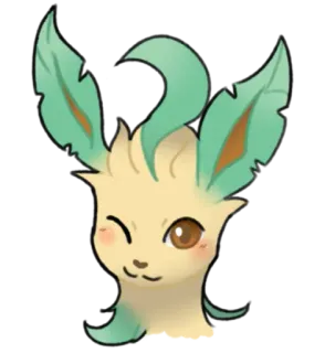 😉 Leafeon Leafeon, Pokémon, lindo, tipo planta telegram sticker