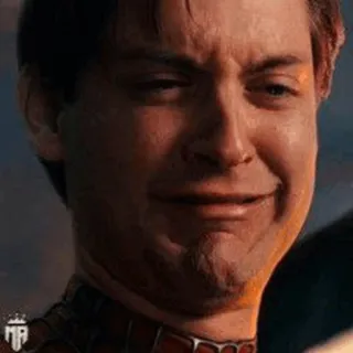🕷 Peter Parker Spider-Man triste, llorando, meme, spider-man, tobey maguire, emocional telegram sticker