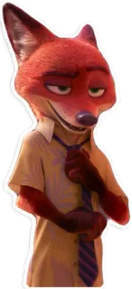 😌 Nick Wilde Zootopia Nick Wilde, Zootopia, fox, cartoon, disney, animated, character telegram sticker