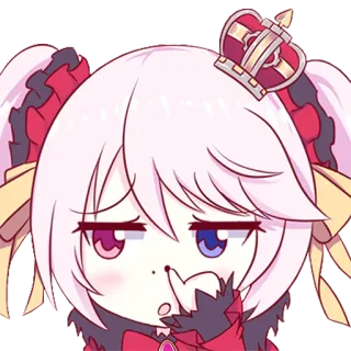 🤥 Anime, Desenho animado, Princesa, Coroa, Fofo/a, Menina, Decepcionado/a telegram sticker