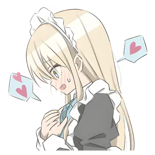 🥰 动漫, 女仆, 卡通, 可爱, 卡哇伊 telegram sticker