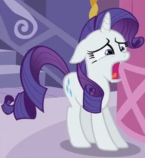 😨 Rarity My Little Pony Rareté, My Little Pony, Dessin animé, Licorne, Émotionnel telegram sticker