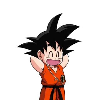 😬 Goku Dragon Ball 悟空, ドラゴンボール, アニメ, 漫画, 子供, 子供, 幸せ telegram sticker