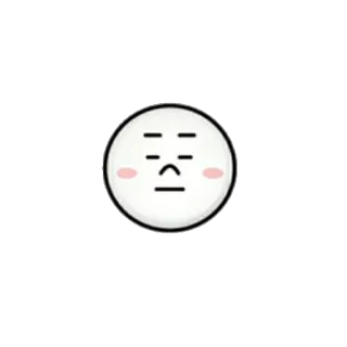 😑 絵文字, ステッカー, 顔, 表情 telegram sticker