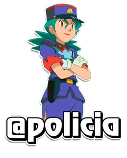 🚓 Officer Jenny Pokemon @policia Polizei, Polizist, Pokemon, Cartoon, Anime, Ordnungshüter whatsapp sticker