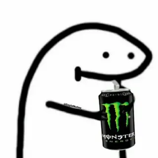 💕 monster energy, bebida, boneco palito, brebaje, meme whatsapp sticker