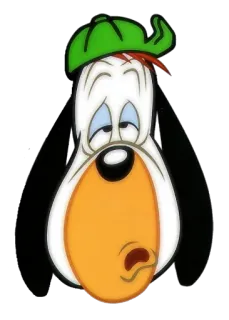😱 Droopy cão, desenho animado, triste, caído, animado whatsapp sticker