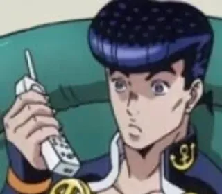 😟 Josuke Higashikata JoJo's Bizarre Adventure Anime, Le Bizzarre Avventure di JoJo, Josuke Higashikata, Manga, Diamond is Unbreakable whatsapp sticker
