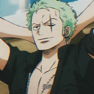 ⚔️ Roronoa Zoro One Piece Anime, One Piece, Roronoa Zoro, Zoro, Schwertkämpfer, Pirat telegram sticker