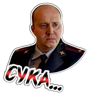 🤬 СУКА... polisi, rusia, petugas, kata kotor telegram sticker