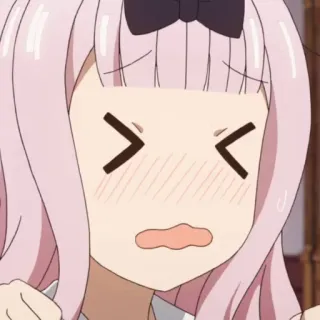😣 Chika Fujiwara Kaguya-sama: Love Is War anime, chika fujiwara, kaguya sama, love is war, cute, cartoon, sticker whatsapp sticker