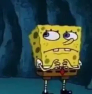 🧽 Spongebob Squarepants spongebob, dessin animé, mème, drôle, nickelodeon whatsapp sticker