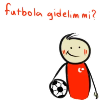 ⚽️ futbola gidelimmi? football, football américain, turquie, sport, dessin animé telegram sticker