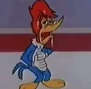 🥵 Woody Woodpecker วู้ดดี้ วู้ดเพ็คเกอร์, การ์ตูน, แอนิเมชั่น, การ์ตูนคลาสสิก, นก, ตัวละคร telegram sticker