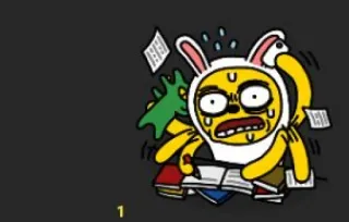 😮‍💨 personnage, étude, épuisement, stress, livres, documents whatsapp sticker
