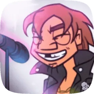 🎧 歌手, ロックスター, 漫画, マイク, 音楽, エンタメ telegram sticker