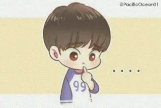 😔 Dessin animé, Mignon, Anime, Garçon, Pensif, Kawaii whatsapp sticker