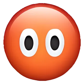 🥑 絵文字, 目, 凝視, オレンジ, 顔 telegram sticker