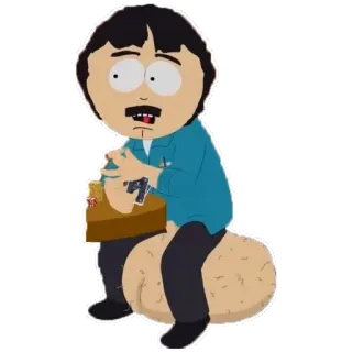 🍒 Randy Marsh South Park south park, randy marsh, cartoon, gun, offensive telegram sticker