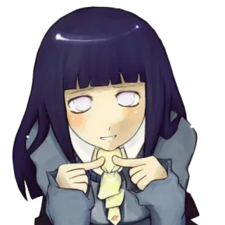 😢 Hinata Hyuga Naruto 애니메이션, 히나타, 휴우가, 나루토, 캐릭터 telegram sticker