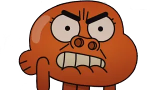 😠 Darwin Watterson The Amazing World of Gumball Dibujo animado, Pez, Enfadado, Animado, Naranja whatsapp sticker