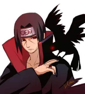 😕 Itachi Uchiha Naruto 动漫, 漫画, 忍者, 乌鸦, 宇智波, 鼬, 晓 telegram sticker