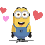 ❤️ @djsababa Minion, Dessin animé, Animation, Coeur, Jaune, Personnage telegram sticker